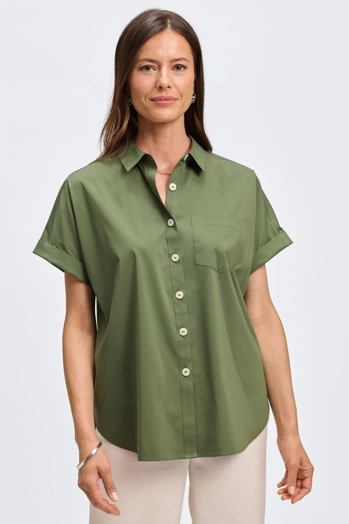 Abigail No Iron Stretch Short Sleeve Shirt - Image 14