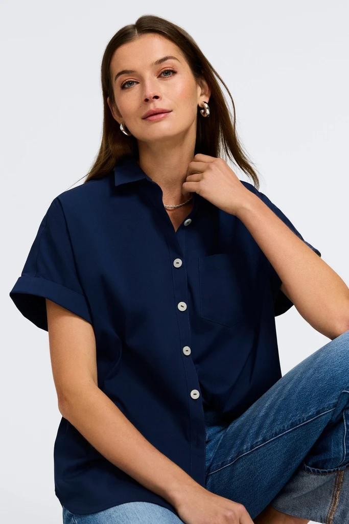 Abigail No Iron Stretch Short Sleeve Shirt - Image 4