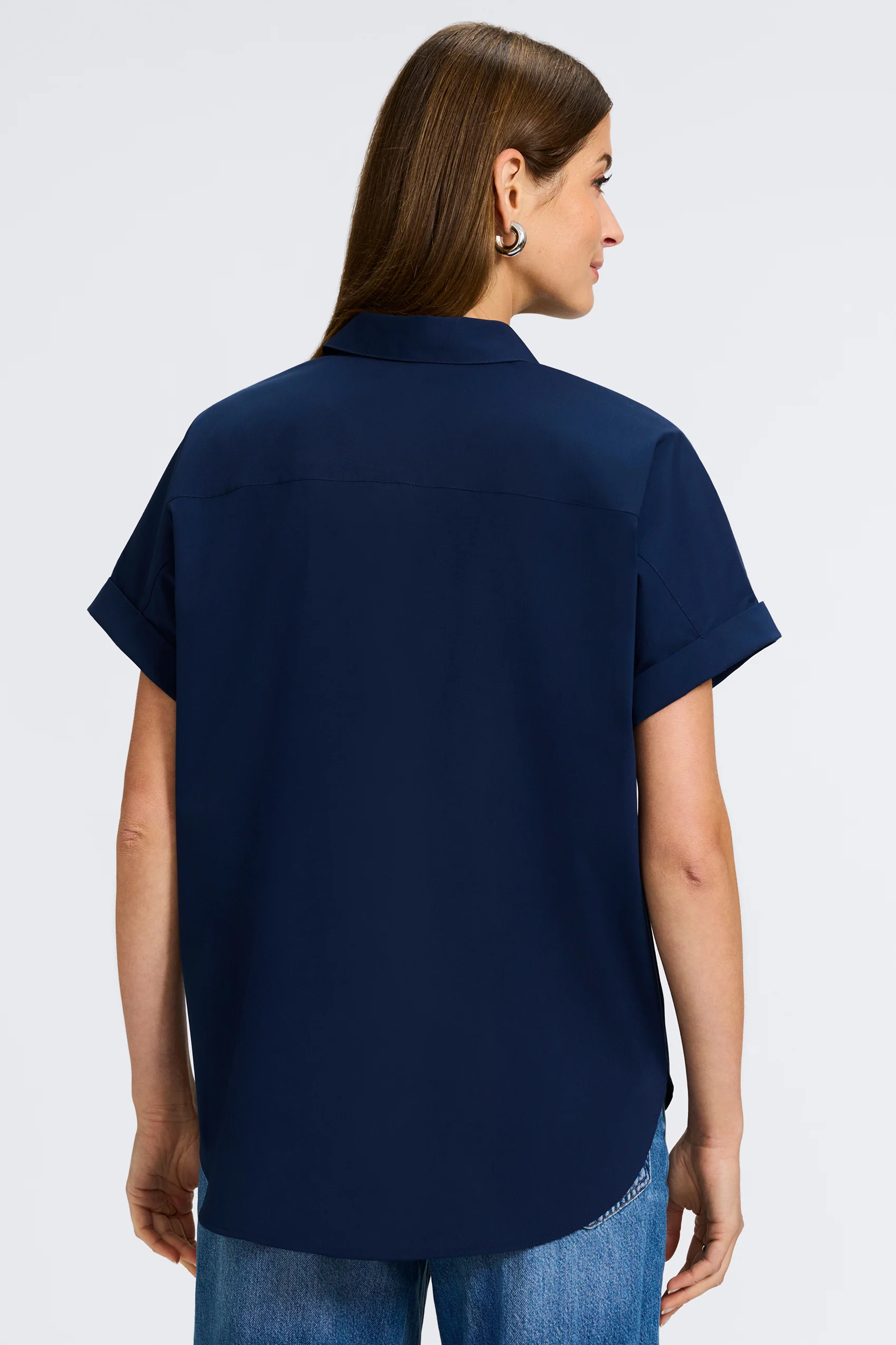 Abigail No Iron Stretch Short Sleeve Shirt - Image 6