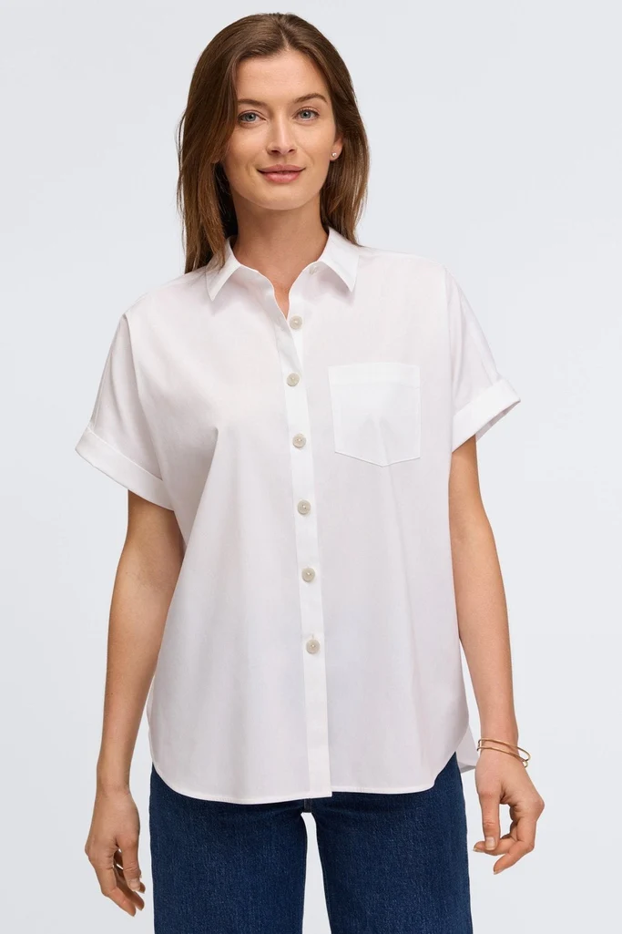 Abigail No Iron Stretch Short Sleeve Shirt - Image 7
