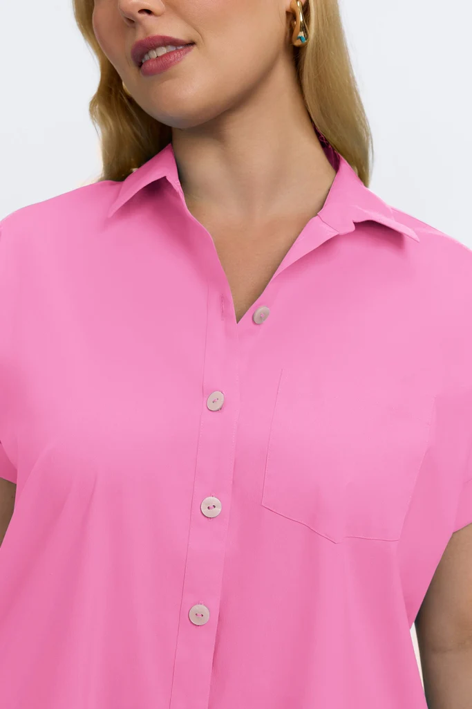Abigail Plus No Iron Stretch Short Sleeve Shirt - Image 13