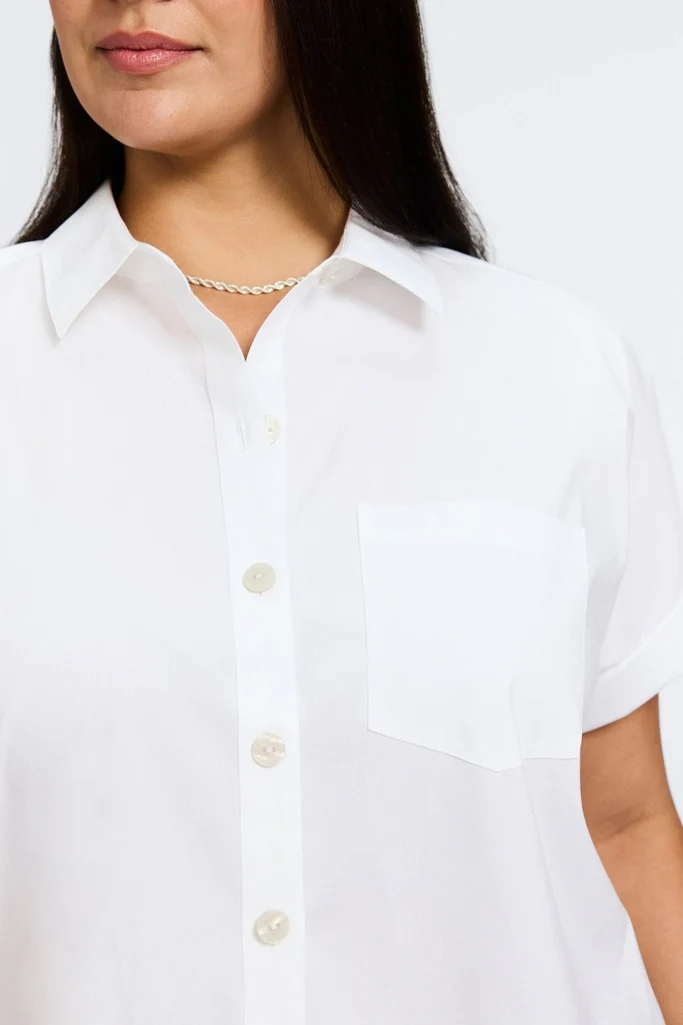 Abigail Plus No Iron Stretch Short Sleeve Shirt - Image 17