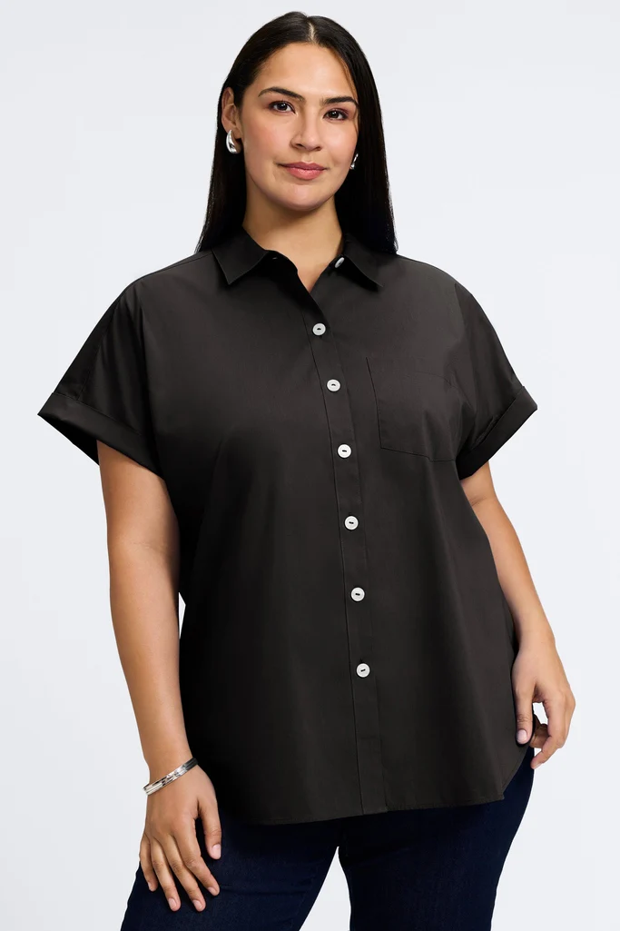 Abigail Plus No Iron Stretch Short Sleeve Shirt - Image 20