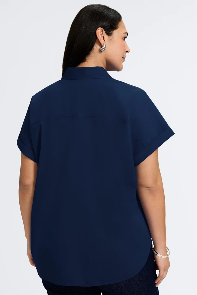 Abigail Plus No Iron Stretch Short Sleeve Shirt - Image 25