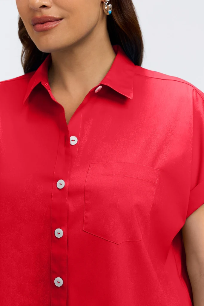 Abigail Plus No Iron Stretch Short Sleeve Shirt - Image 6