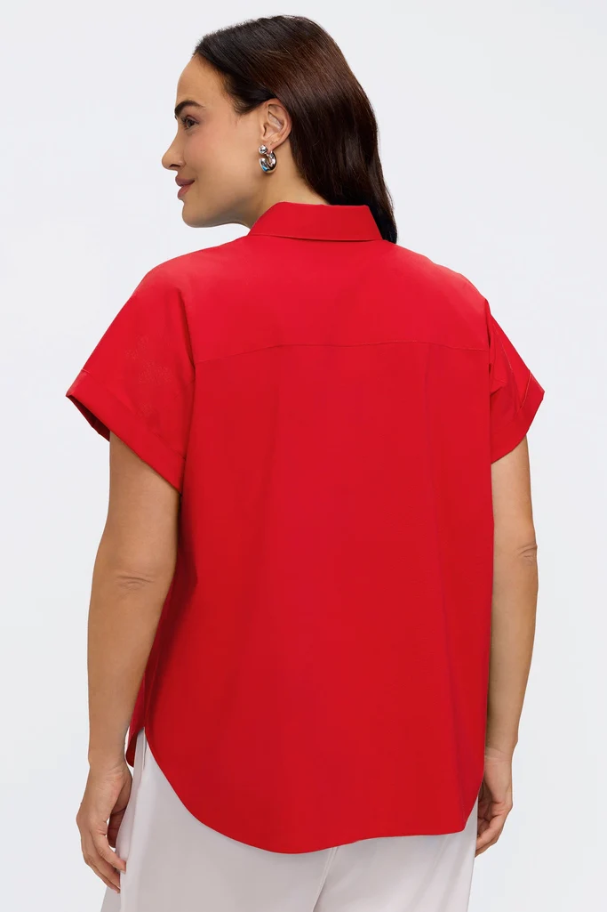 Abigail Plus No Iron Stretch Short Sleeve Shirt - Image 8