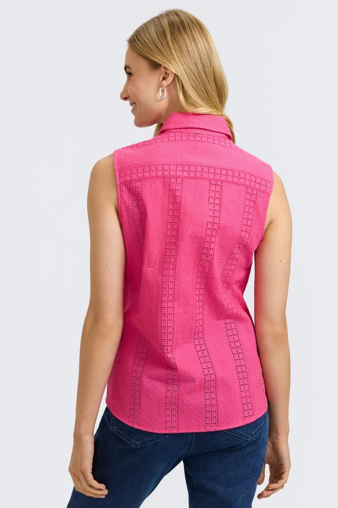 Ada Cotton Eyelet Sleeveless Shirt - Image 9