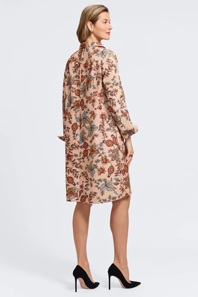 Agnes Corduroy Autumn Jacobean Long Sleeve Dress - Image 5