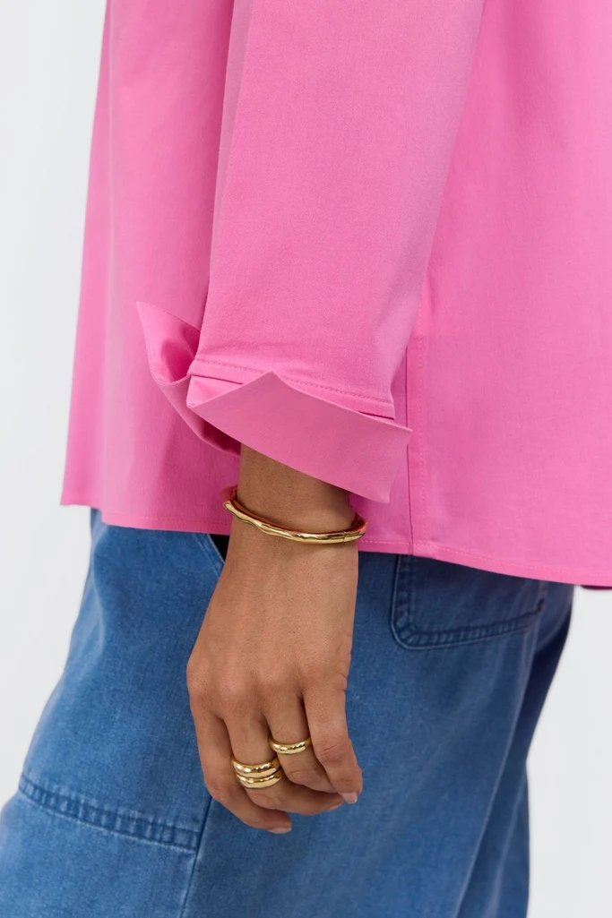 Agnes No Iron Stretch Long Sleeve Popover Shirt - Image 20