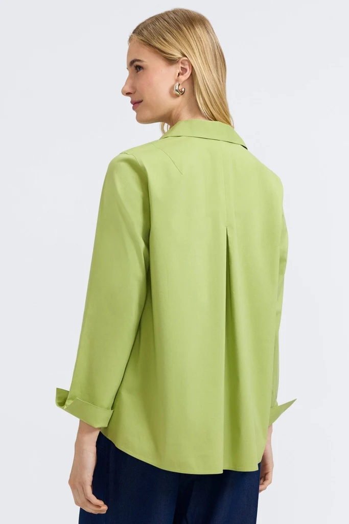 Agnes No Iron Stretch Long Sleeve Popover Shirt - Image 26