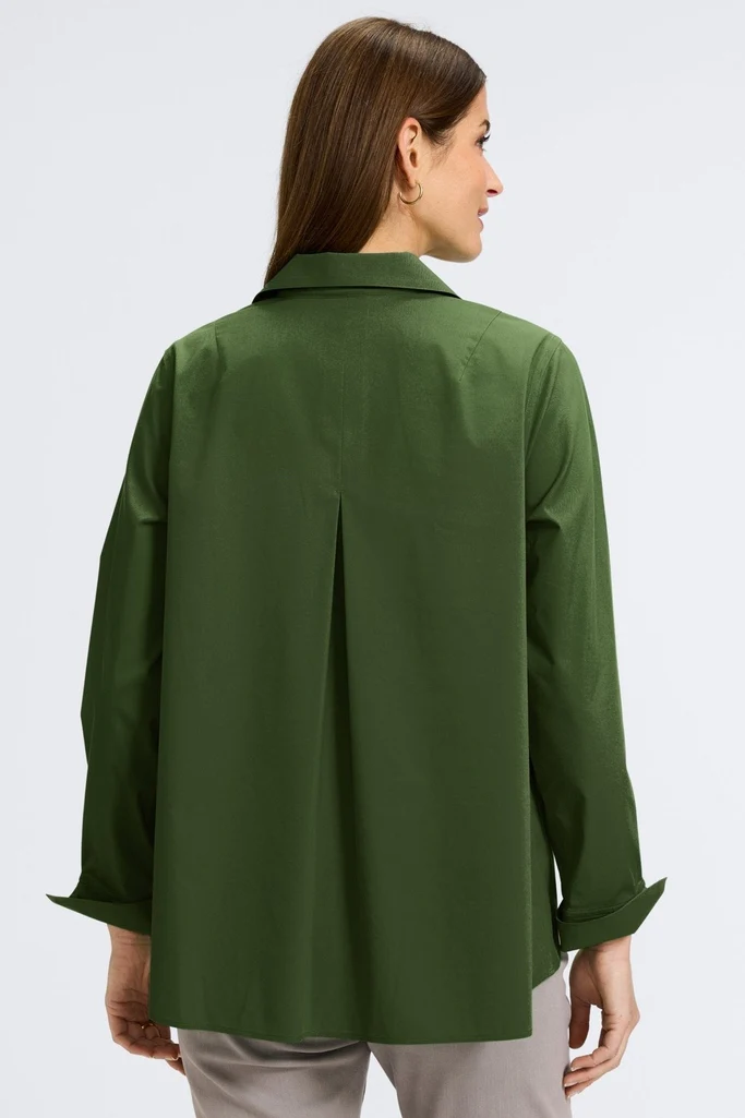 Agnes No Iron Stretch Long Sleeve Popover Shirt - Image 28