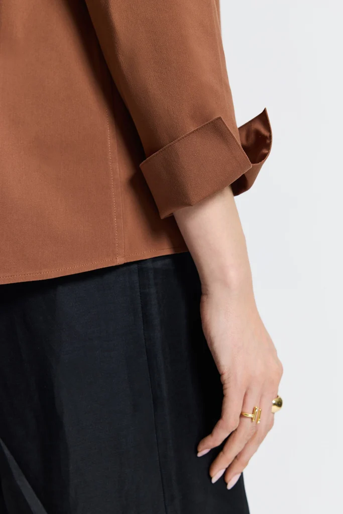 Agnes No Iron Stretch Long Sleeve Popover Shirt - Image 31