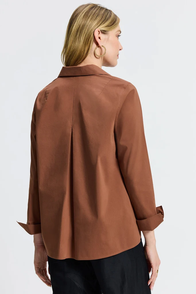 Agnes No Iron Stretch Long Sleeve Popover Shirt - Image 32