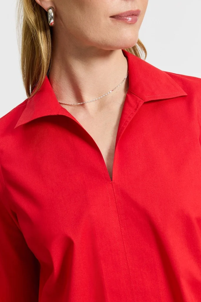 Agnes No Iron Stretch Long Sleeve Popover Shirt - Image 38