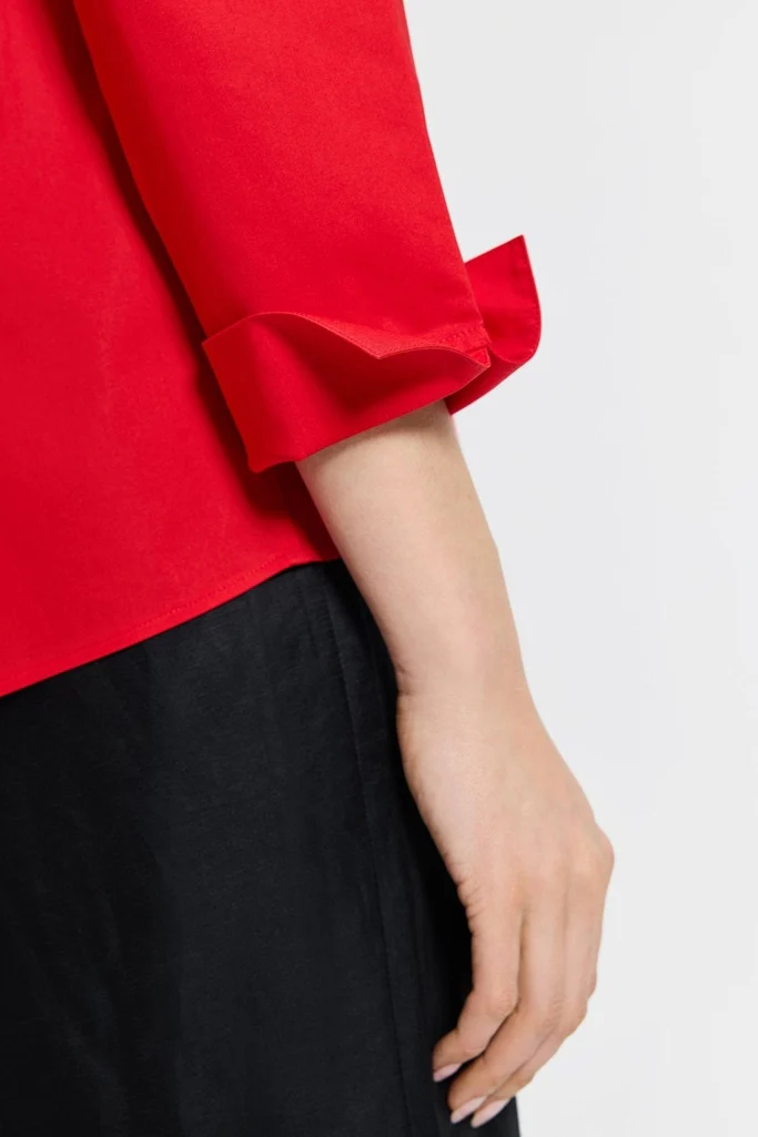 Agnes No Iron Stretch Long Sleeve Popover Shirt - Image 39
