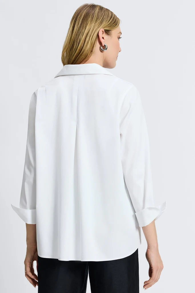 Agnes Petite No Iron Stretch Long Sleeve Popover Shirt - Image 24