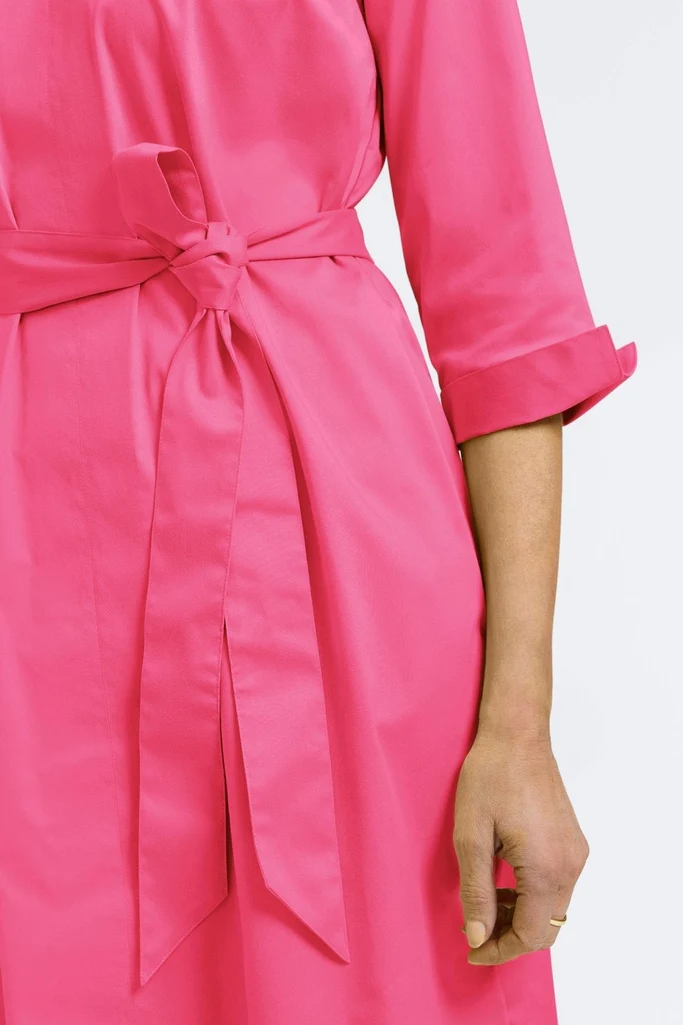 Agnes Stretch Matte Sateen 3/4 Sleeve Dress - Image 11