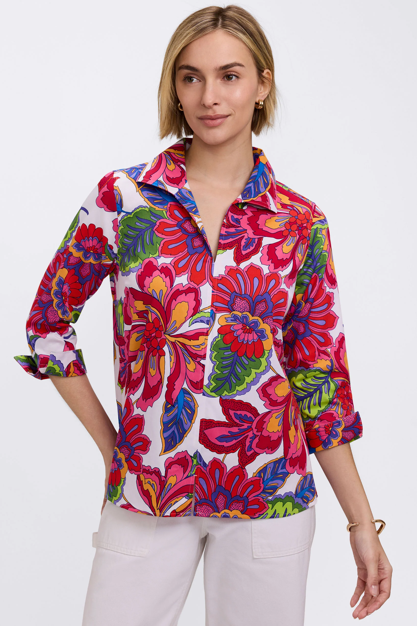Agnes Paradise Blooms 3/4 Sleeve Shirt
