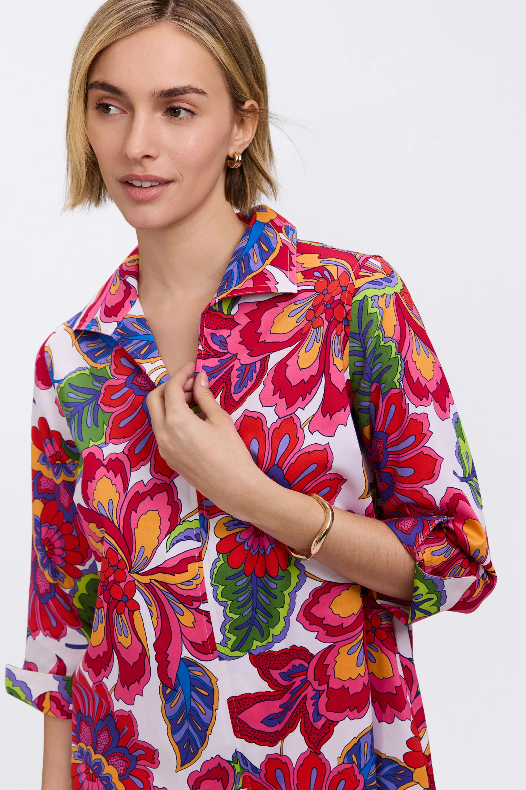 Agnes Paradise Blooms 3/4 Sleeve Shirt - Image 3