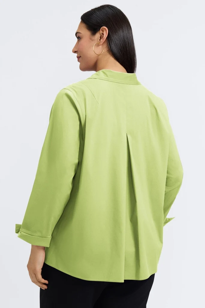 Agnes Plus No Iron Stretch Long Sleeve Popover Shirt - Image 16