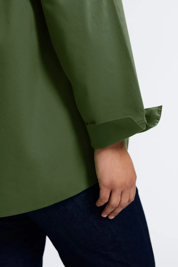 Agnes Plus No Iron Stretch Long Sleeve Popover Shirt - Image 19