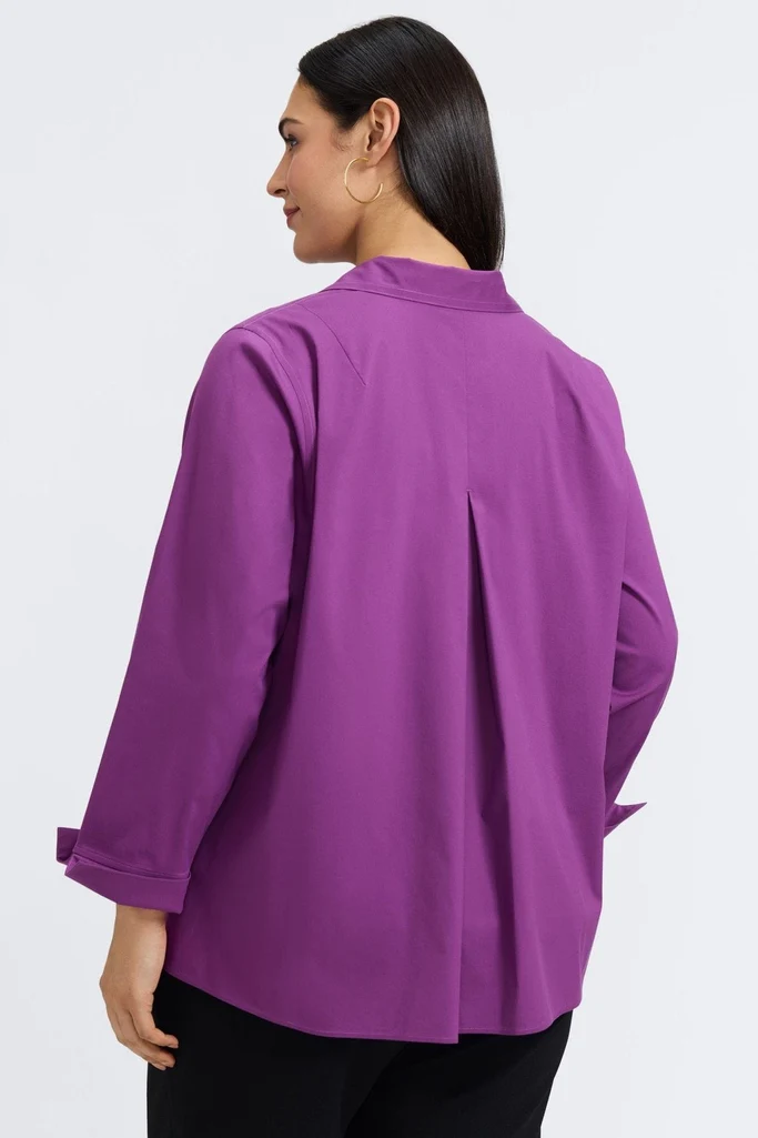 Agnes Plus No Iron Stretch Long Sleeve Popover Shirt - Image 24