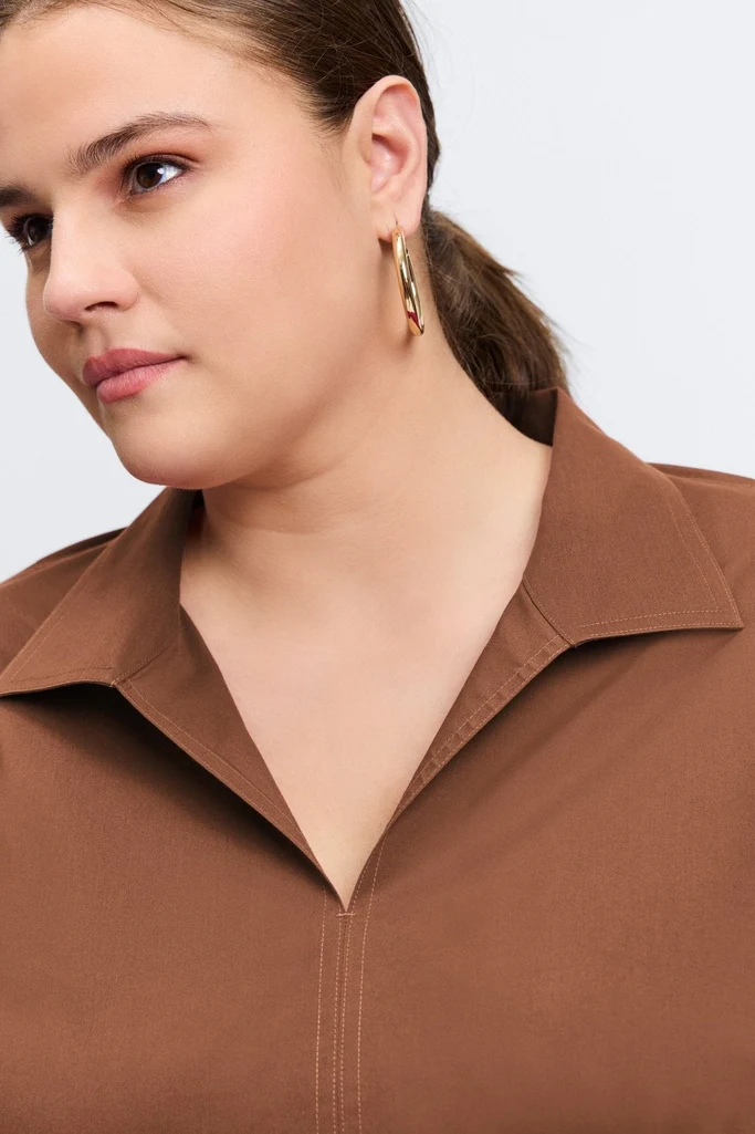 Agnes Plus No Iron Stretch Long Sleeve Popover Shirt - Image 26