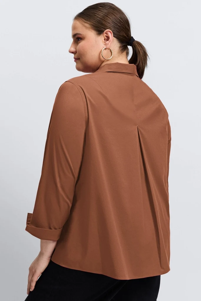 Agnes Plus No Iron Stretch Long Sleeve Popover Shirt - Image 28