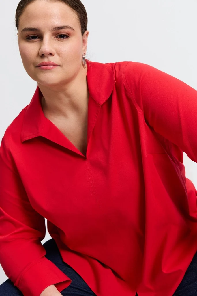 Agnes Plus No Iron Stretch Long Sleeve Popover Shirt - Image 30