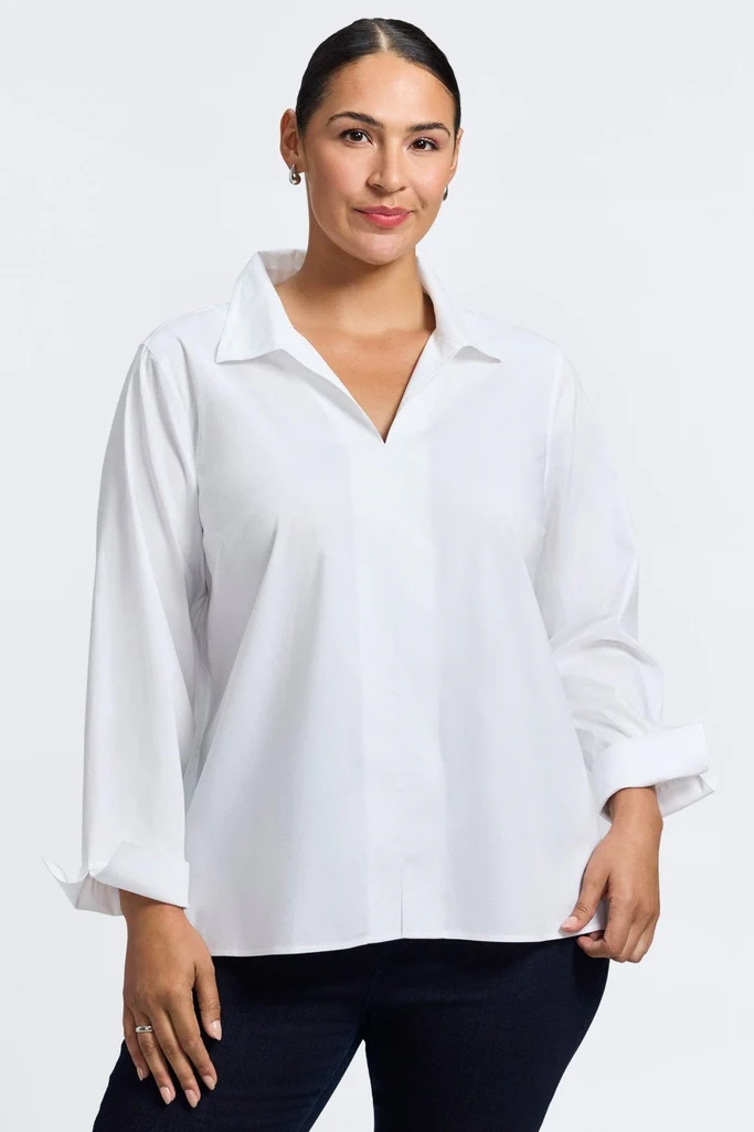 Agnes Plus No Iron Stretch Long Sleeve Popover Shirt - Image 32