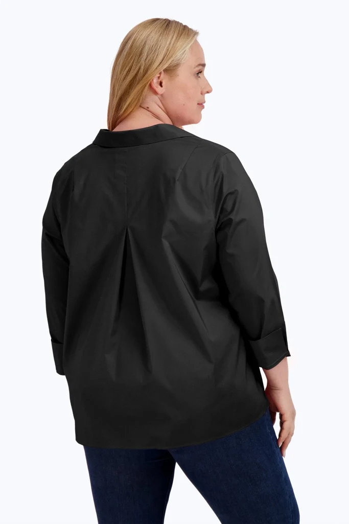 Agnes Plus No Iron Stretch Long Sleeve Popover Shirt - Image 34