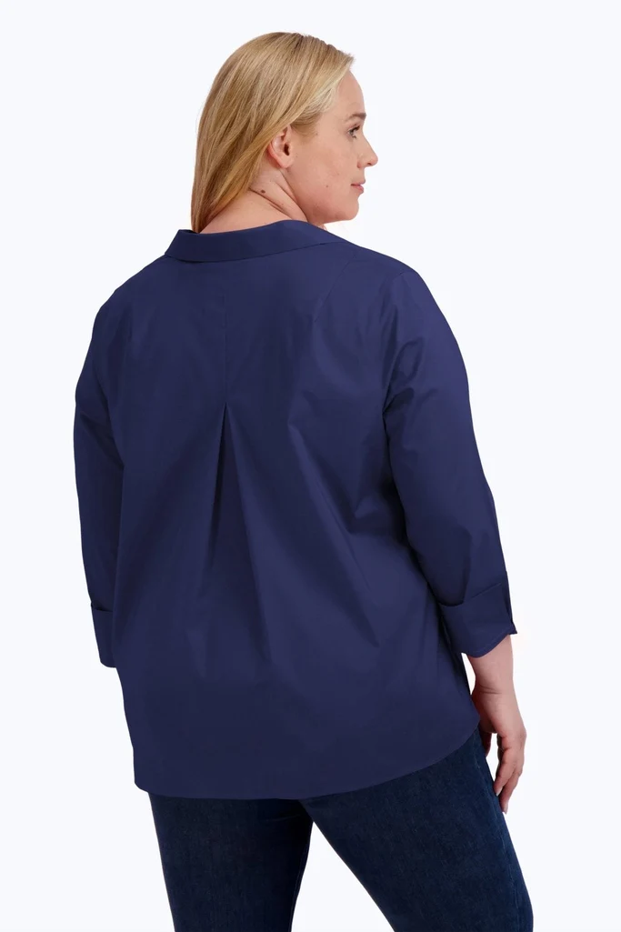 Agnes Plus No Iron Stretch Long Sleeve Popover Shirt - Image 36