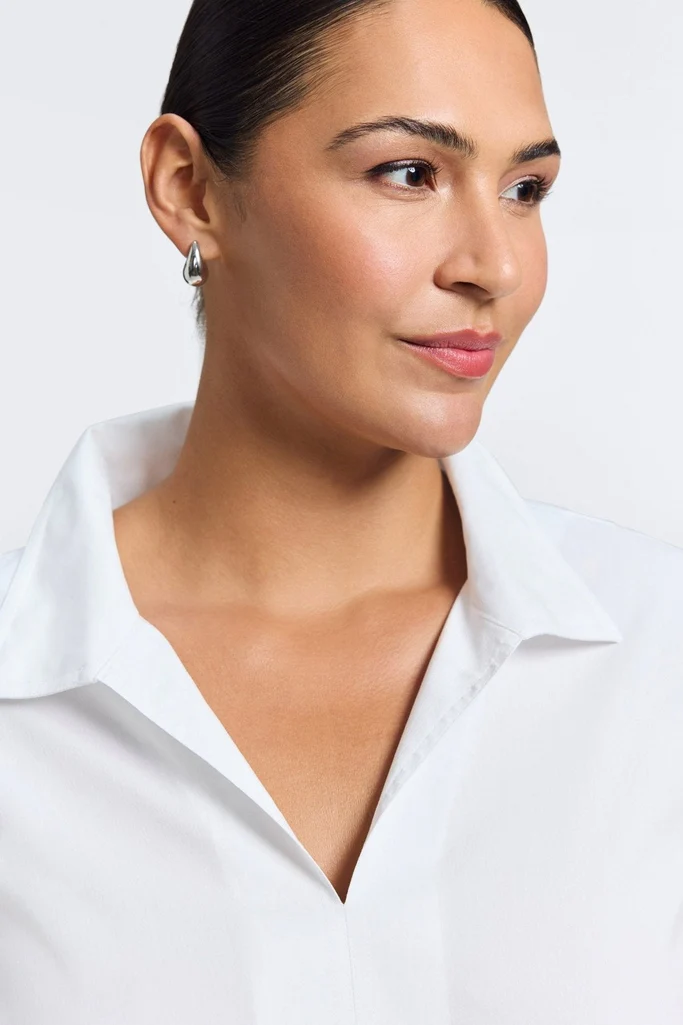 Agnes Plus No Iron Stretch Long Sleeve Popover Shirt - Image 37