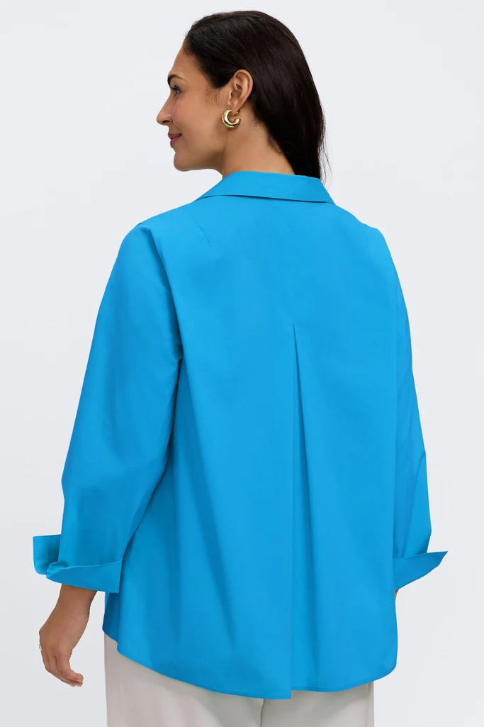 Agnes Plus No Iron Stretch Long Sleeve Popover Shirt - Image 4