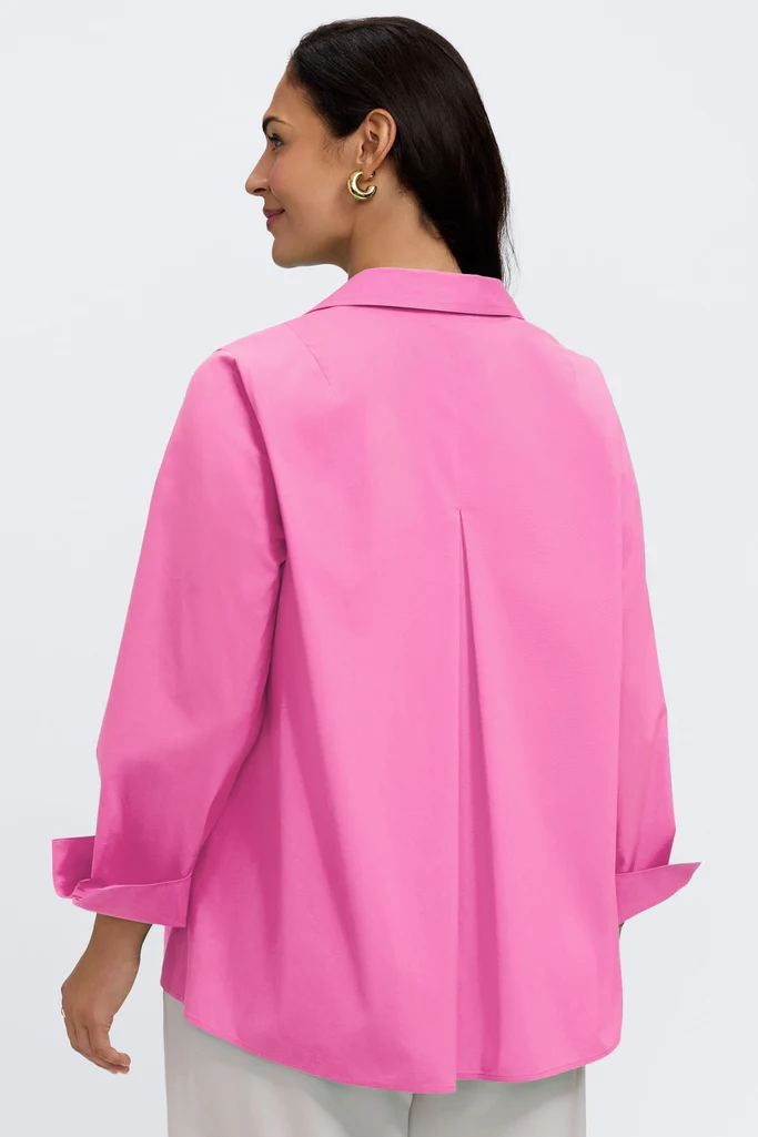 Agnes Plus No Iron Stretch Long Sleeve Popover Shirt - Image 8