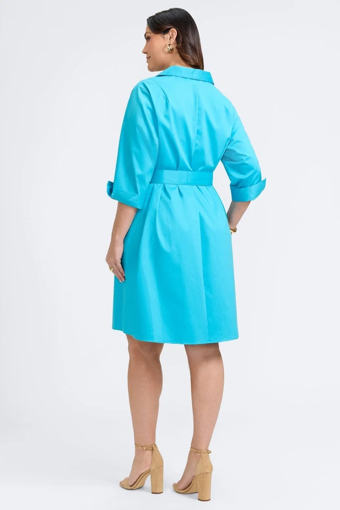 Agnes Plus Stretch Matte Sateen 3/4 Sleeve Dress - Image 20