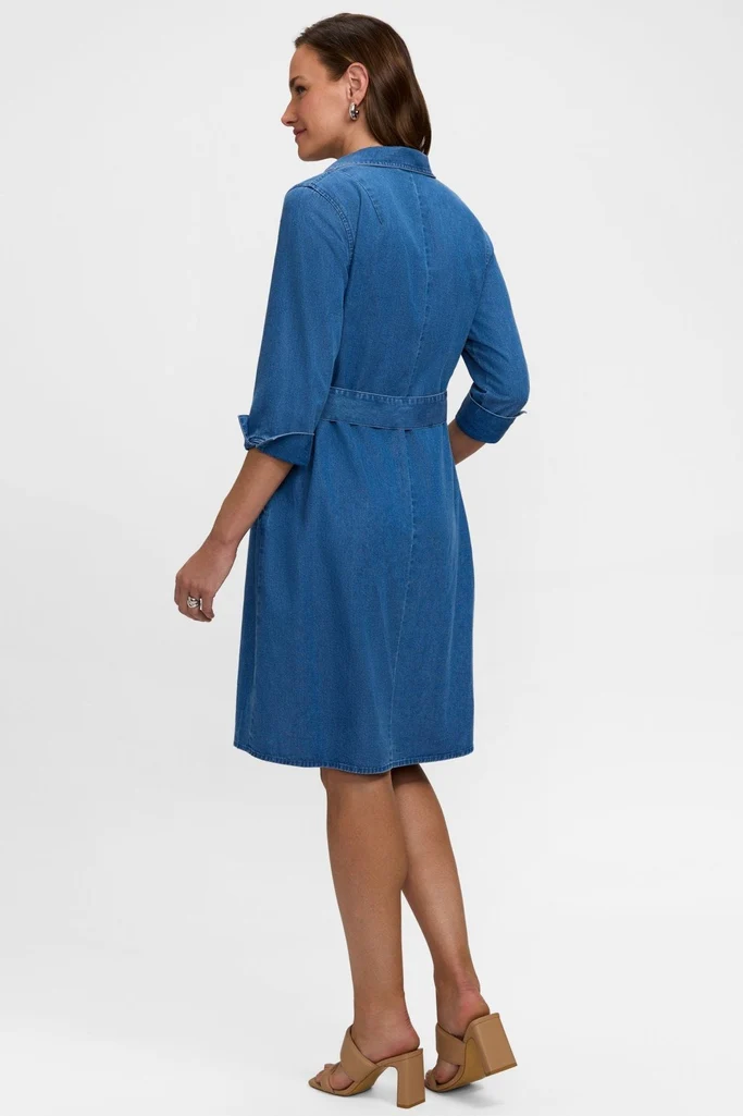 Agnes Tencel® Denim 3/4 Sleeve Dress - Image 10