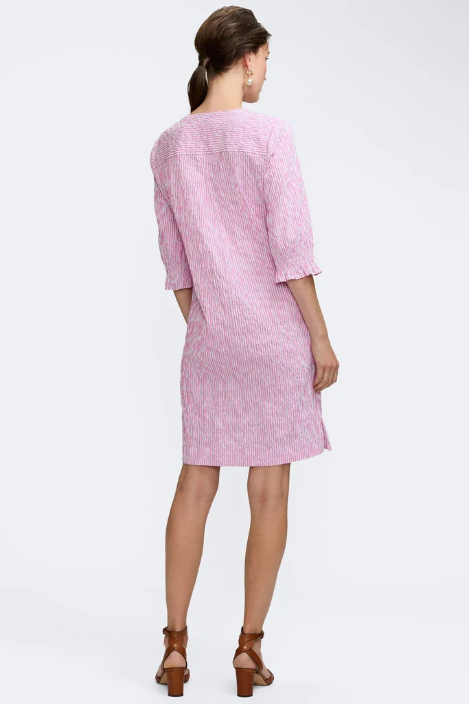 Alicia Crinkle Jacquard 3/4 Sleeve Dress - Image 6