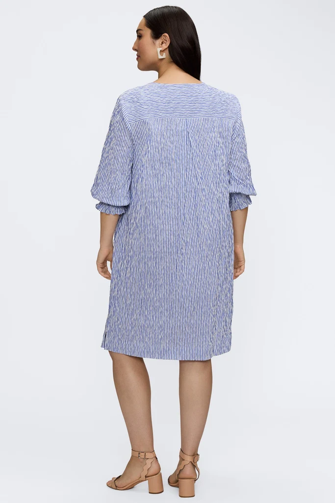 Alicia Plus Crinkle Jacquard 3/4 Sleeve Dress - Image 6
