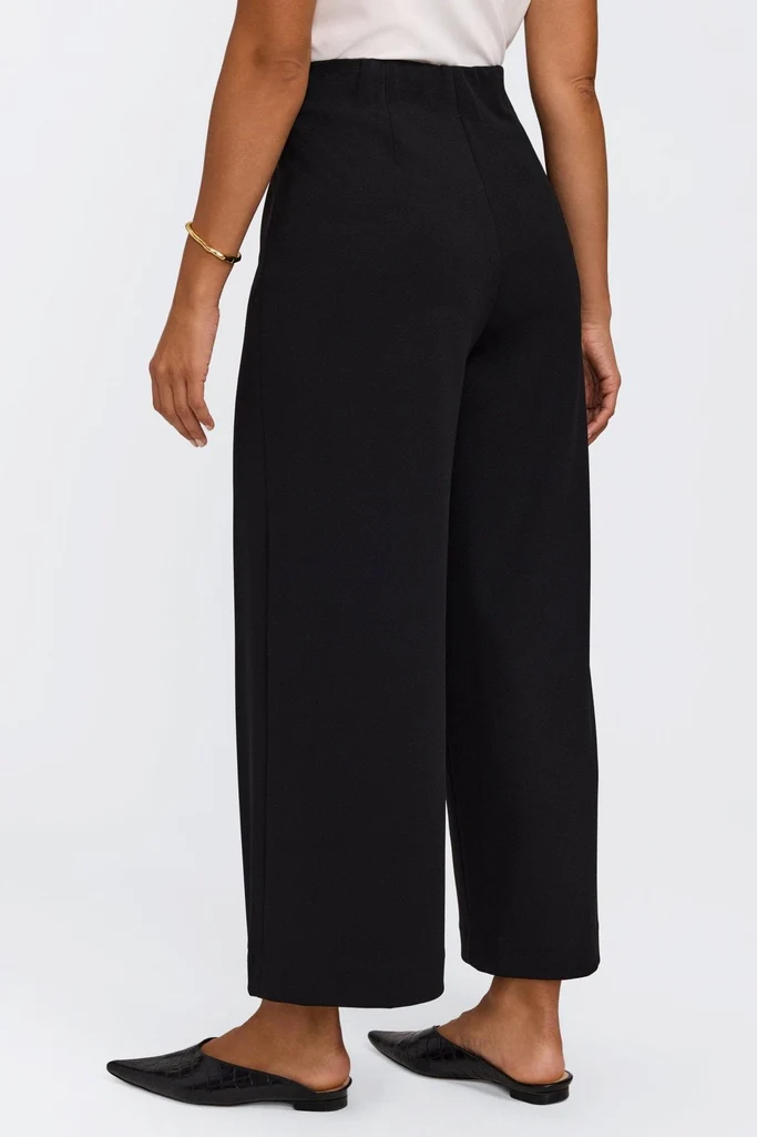 Arlette Knit Crepe Wide Leg Ankle Pants - Image 4