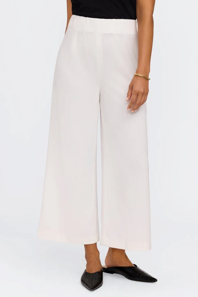 Arlette Knit Crepe Wide Leg Ankle Pants - Image 5