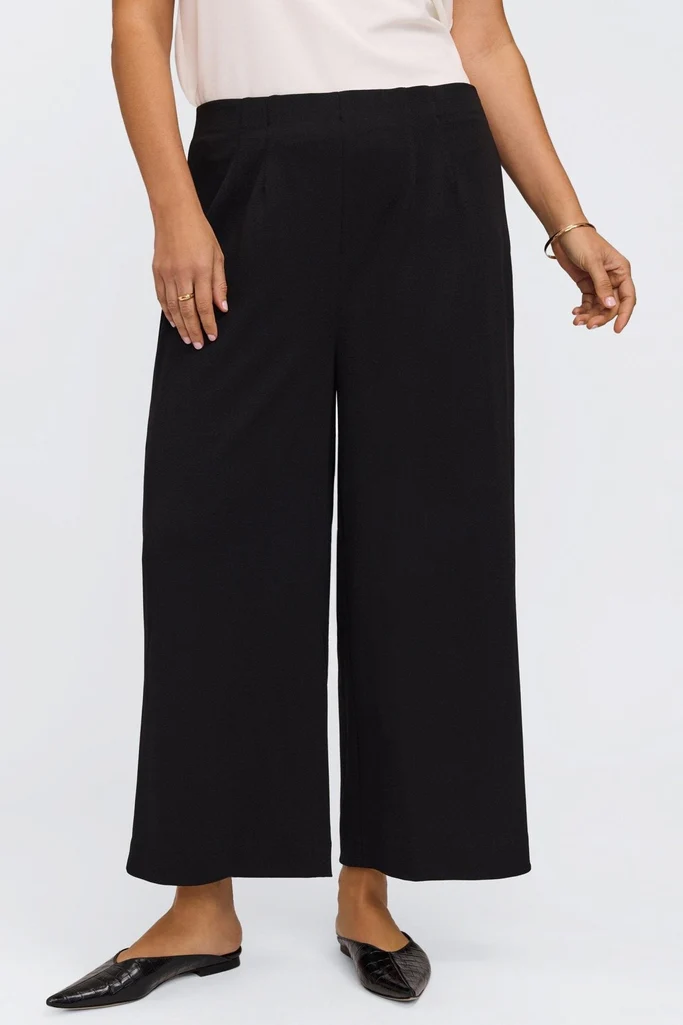 Arlette Plus Knit Crepe Wide Leg Ankle Pants - Image 5