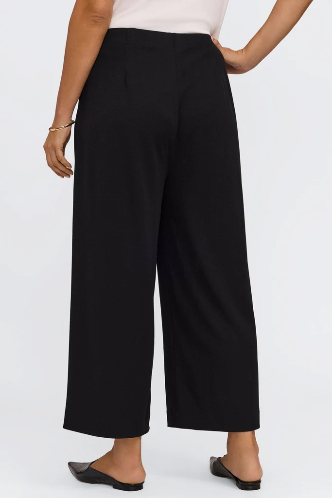 Arlette Plus Knit Crepe Wide Leg Ankle Pants - Image 8