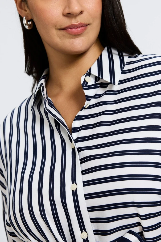 Avery Plus Double Stripe 3/4 Sleeve Shirt - Image 7