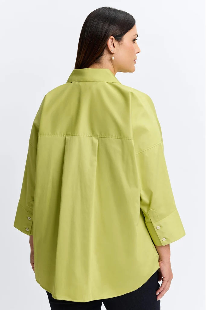 Avery Plus Stretch Matte Sateen 3/4 Sleeve Shirt - Image 10