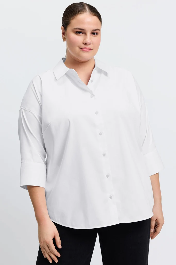 Avery Plus Stretch Matte Sateen 3/4 Sleeve Shirt - Image 19