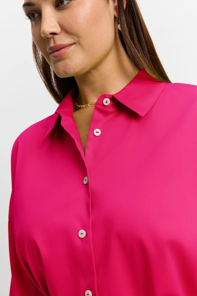 Avery Plus Stretch Matte Sateen 3/4 Sleeve Shirt - Image 4