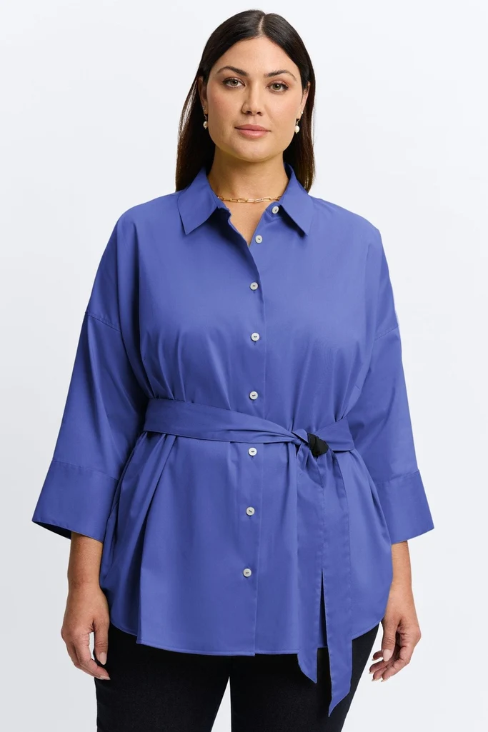 Avery Plus Stretch Matte Sateen 3/4 Sleeve Shirt - Image 5