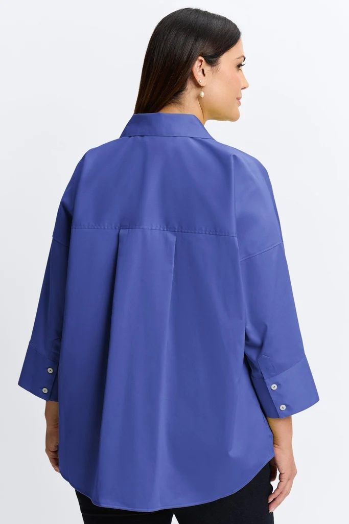 Avery Plus Stretch Matte Sateen 3/4 Sleeve Shirt - Image 6