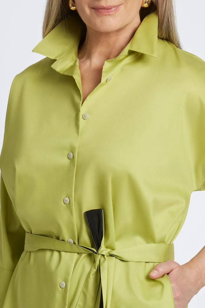 Avery Stretch Matte Sateen 3/4 Sleeve Shirt - Image 12